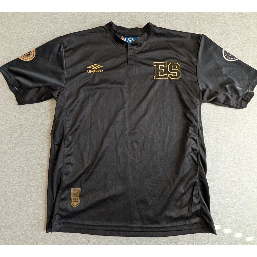 Umbro El Salvador Soccer Jersey Size 3XL Black Gold